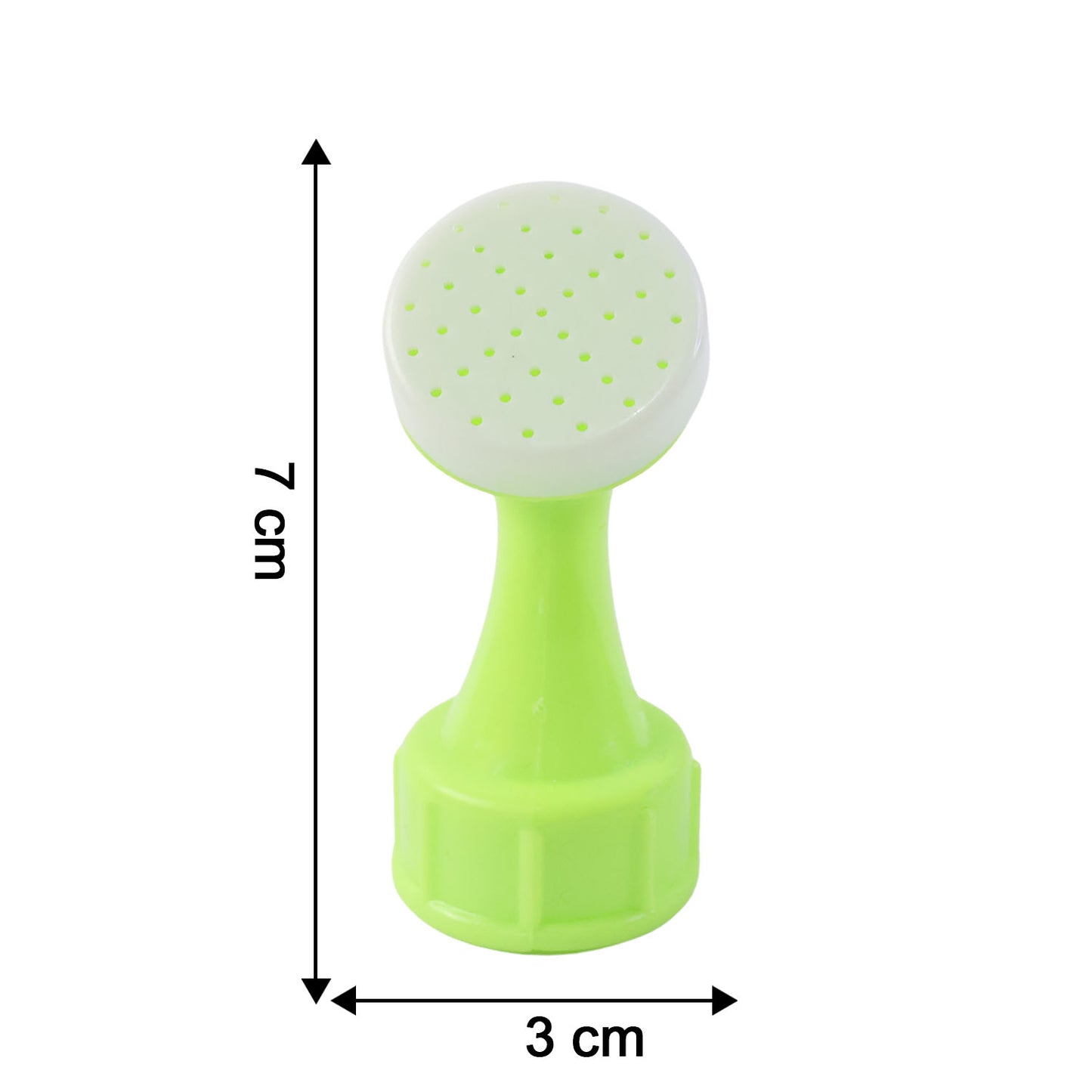Two Wukusy garden watering nozzles for plants, spray heads attached to garden hoses, ideal for watering and irrigation.