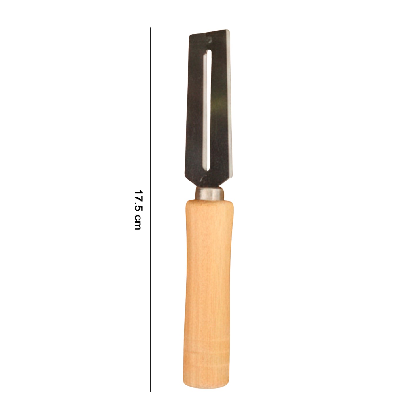 Wukusy stainless steel vegetable peeler with ergonomic handle for peeling carrots, potatoes, and other vegetables.