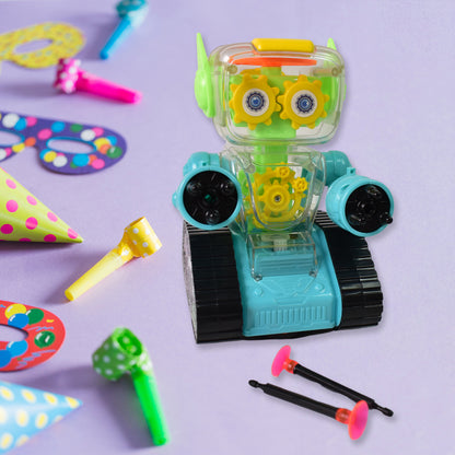 Wukusy Gear Robot Car toy for kids, featuring a colorful robot design with wheels and gears, suitable for imaginative play.