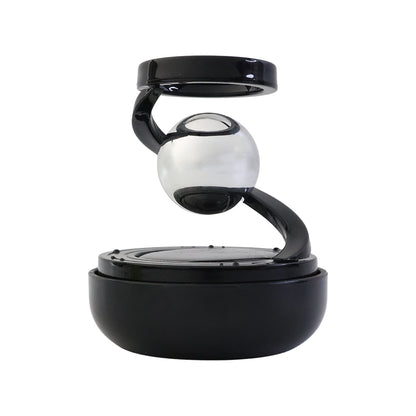 Wukusy premium solar-powered rotating car air freshener hanging from a car rearview mirror with fresh scent visible