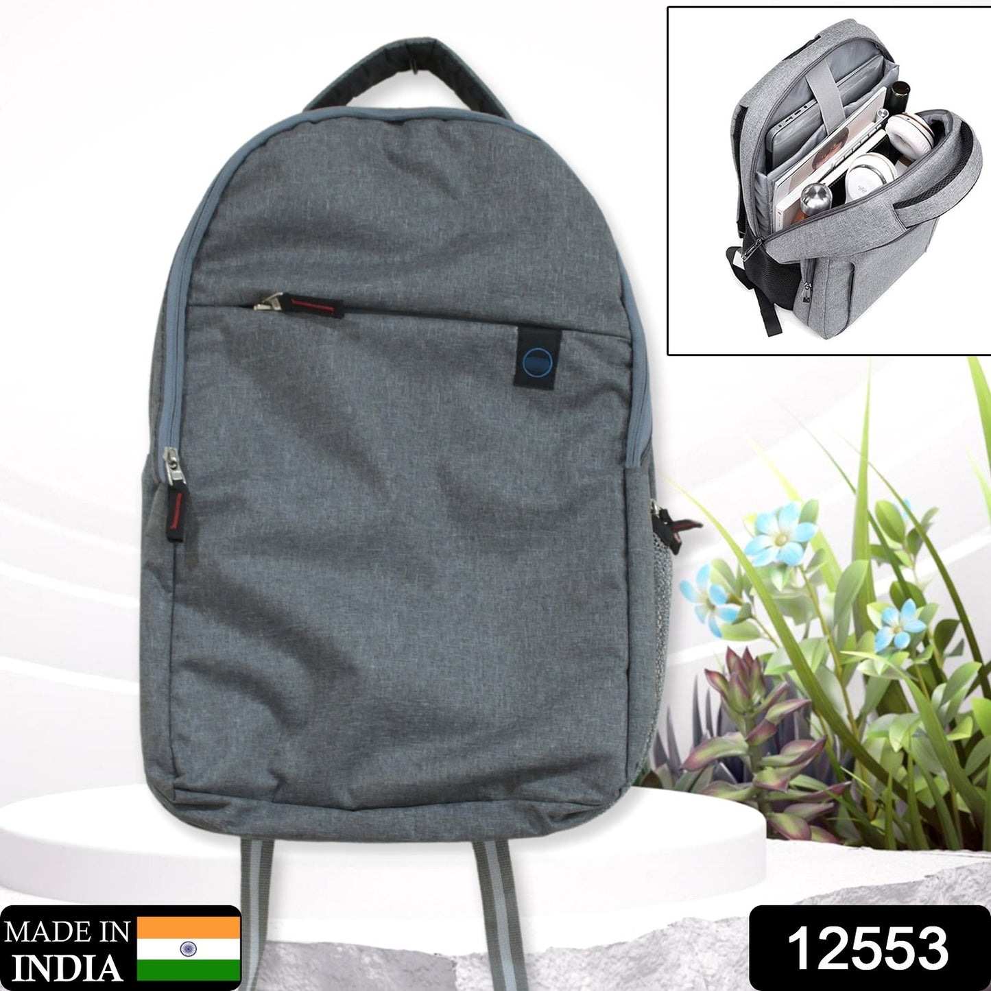 Wukusy laptop bag with adjustable strap, water-resistant material, multiple storage pockets, lightweight travel-friendly office and school bag