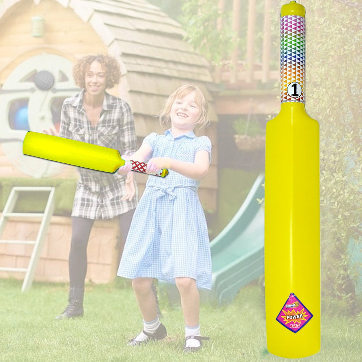Wukusy plastic cricket bat and ball set for boys and girls, colorful toy cricket equipment for outdoor play.
