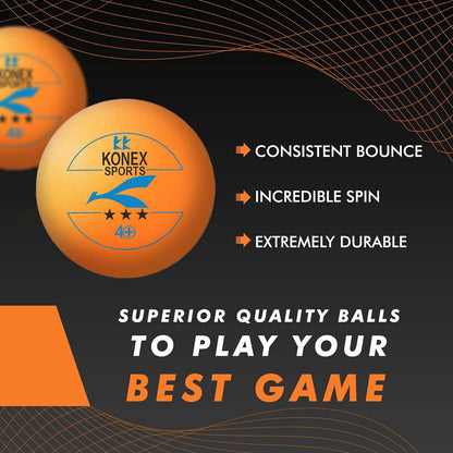 Six professional Wukusy table tennis balls arranged on a table for sports play, showcasing their size and smooth surface.
