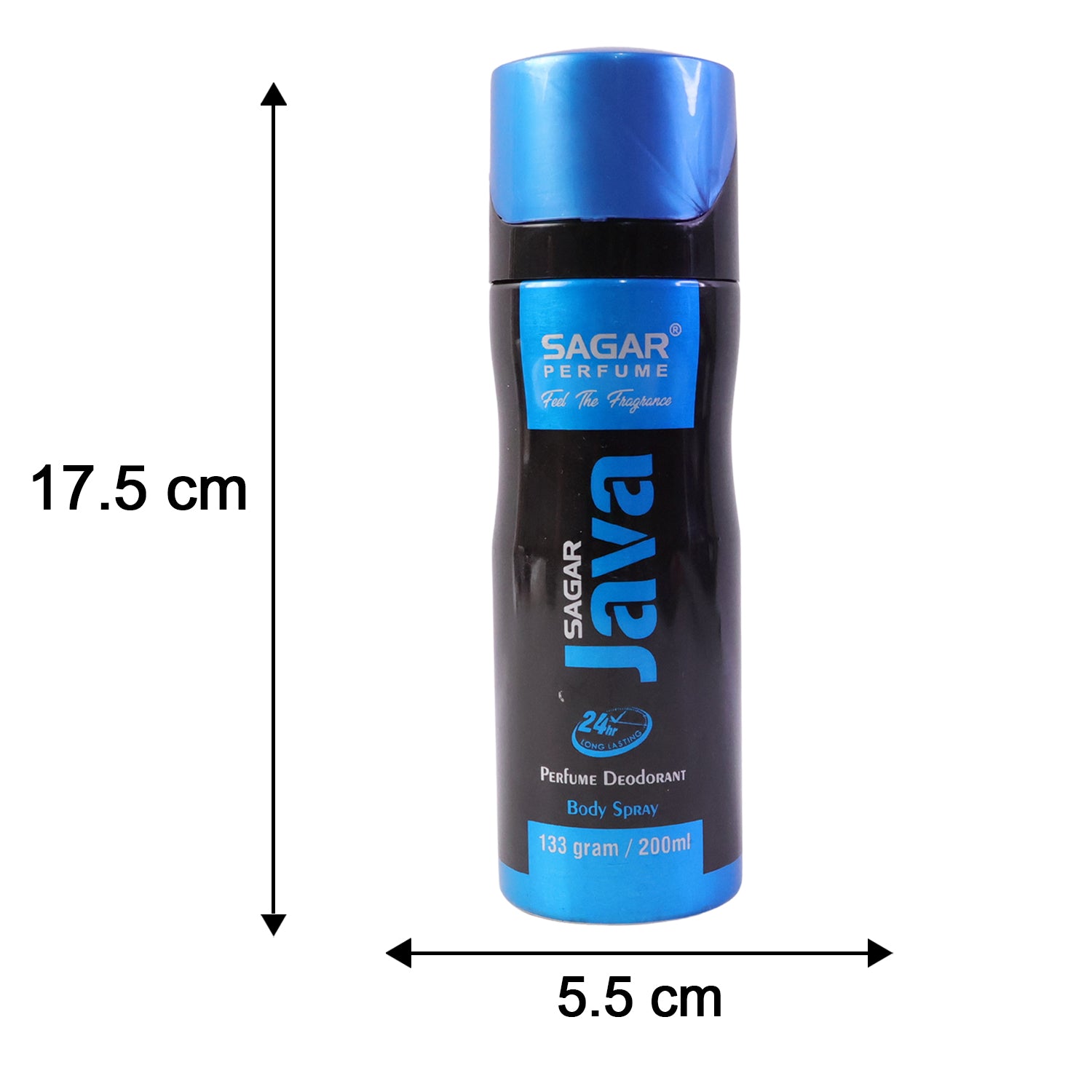 Wukusy Sagar Java perfume body spray for men in a 200ml bottle, featuring a sleek design and fresh, masculine scent.