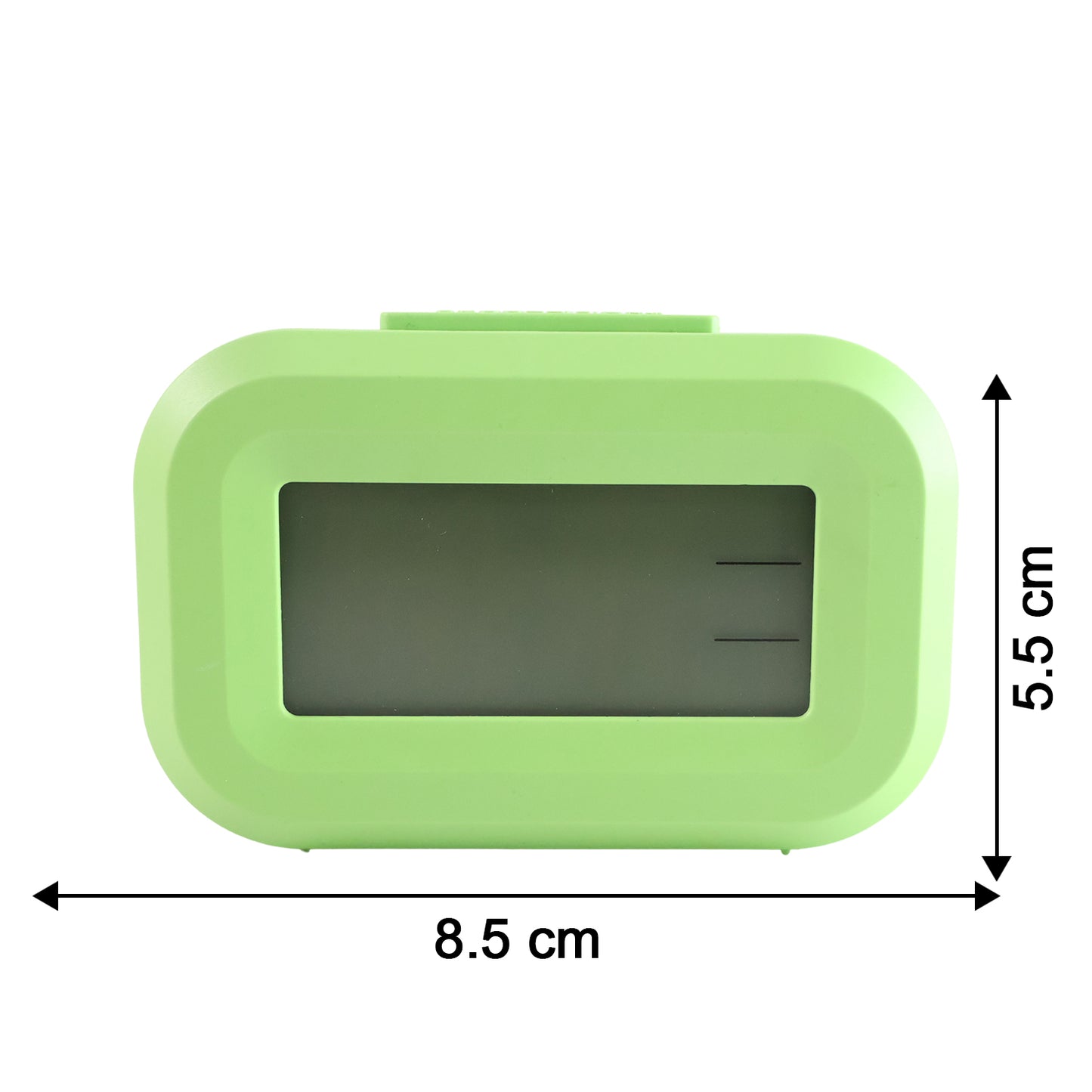 Wukusy digital alarm clock with clear LED display showing time and settings on a white background