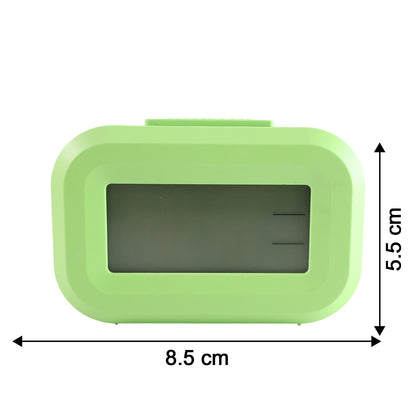 Wukusy digital alarm clock with clear LED display showing time and settings on a white background