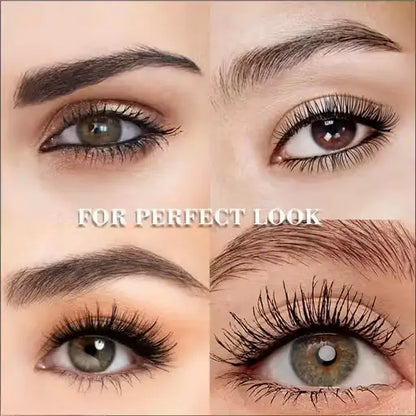 Ekom waterproof mascara with intense black finish, smudgeproof formula, natural look, in a pack of one.