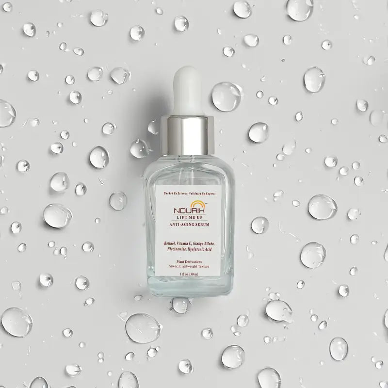 Ekom Nourix Lift Me Up serum and face wash combo set for all skin types, featuring nourishing skincare products.