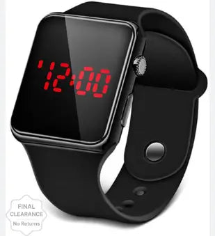 Set of two Ekom digital LED watches for boys aged 4-13, featuring colorful displays and durable design for kids.