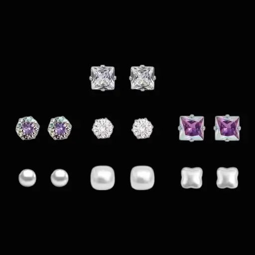 Ekom jewelry premium stud earrings set featuring elegant gold and silver stud earrings for fashionable jewelry style.