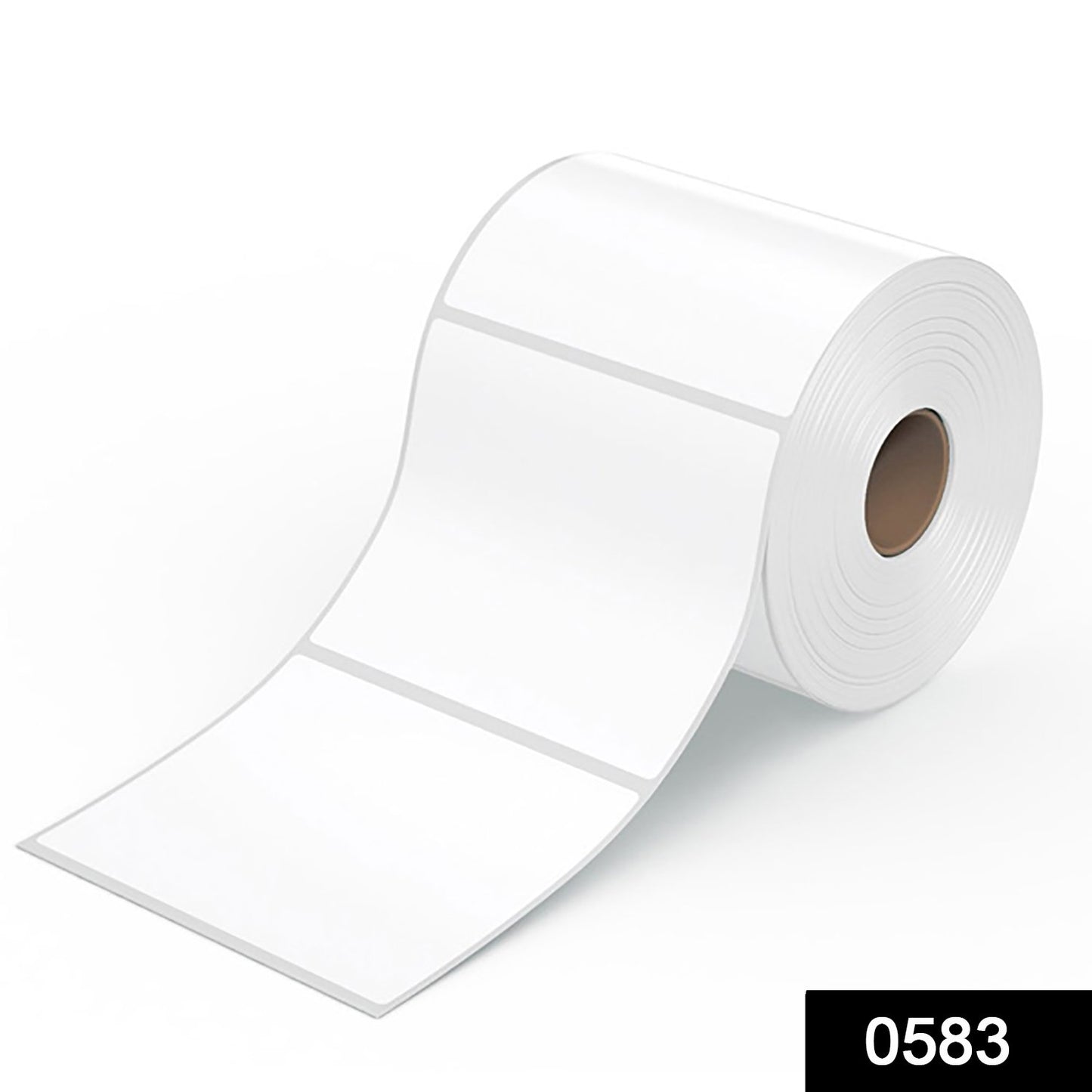 Wukusy thermal office label stickers, 100x150mm size, 400 per roll, showing neatly stacked labels on a roll.