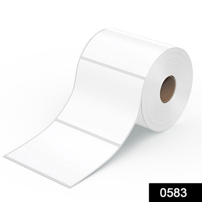 Wukusy thermal office label stickers, 100x150mm size, 400 per roll, showing neatly stacked labels on a roll.