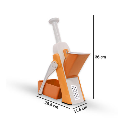 Wukusy 2801 multi-functional vegetable chopper with adjustable hand press for efficient food prep and slicing.