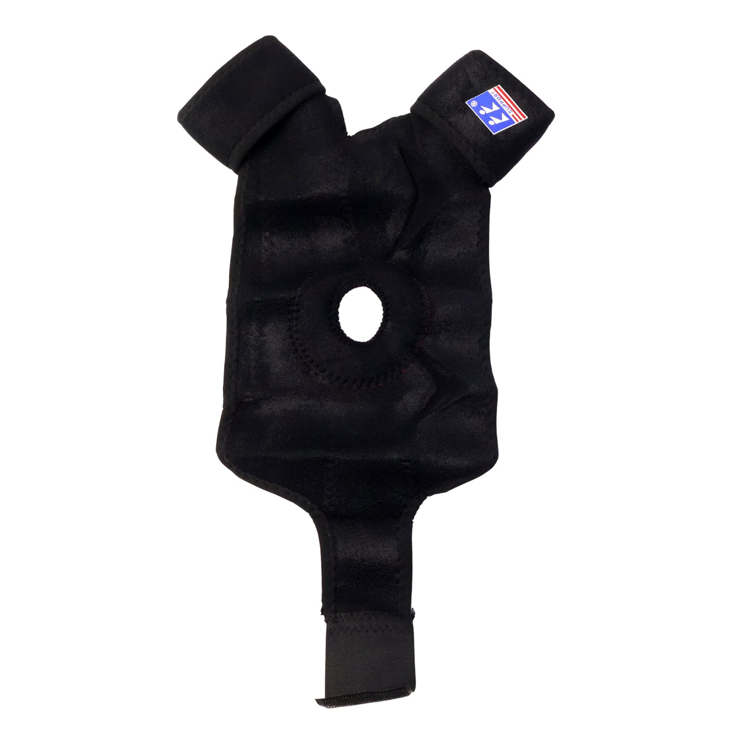 Wukusy adjustable elastic knee support brace for sports, shown on a person’s knee providing compression and stability.