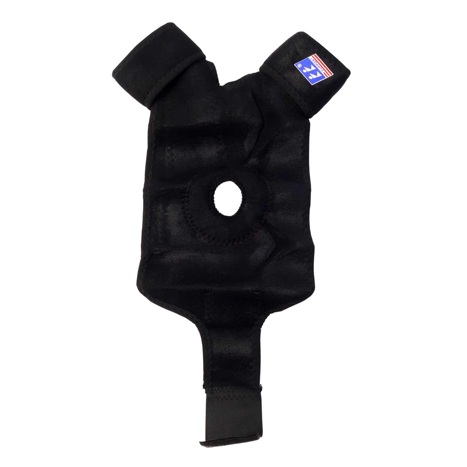 Wukusy adjustable elastic knee support brace for sports, shown on a person’s knee providing compression and stability.