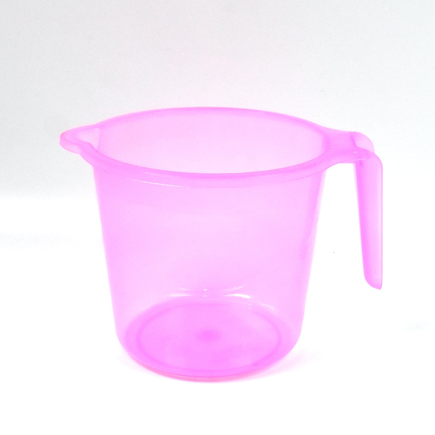 Wukusy plastic round transparent bath water mug with 1200ml capacity in mix colors, suitable for home and kitchen use.