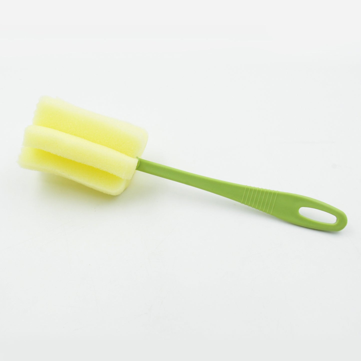 Wukusy 20cm sponge cup washing brush with flexible head for cleaning milk bottles, water cups, and kitchenware.