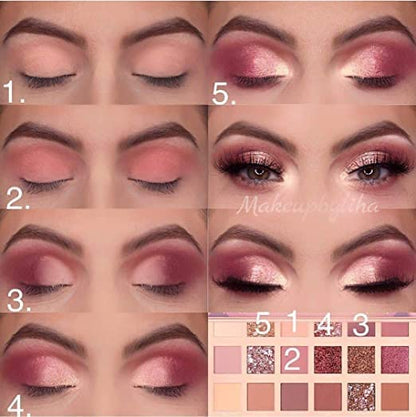 Drpshippr 18-color eyeshadow palette with vibrant shades for eye makeup, featuring a variety of matte and shimmer finishes.