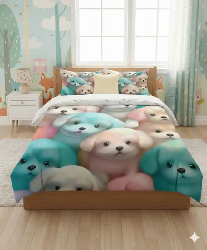 Ekom premium 7D printed double bedsheet with two pillow covers, soft, comfortable, and luxurious-looking bedding set.