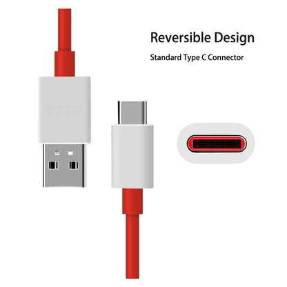 Red Wukusy 6036 Type C dash charging USB data cable for fast charging and data transfer, 1 meter length for mobile devices.