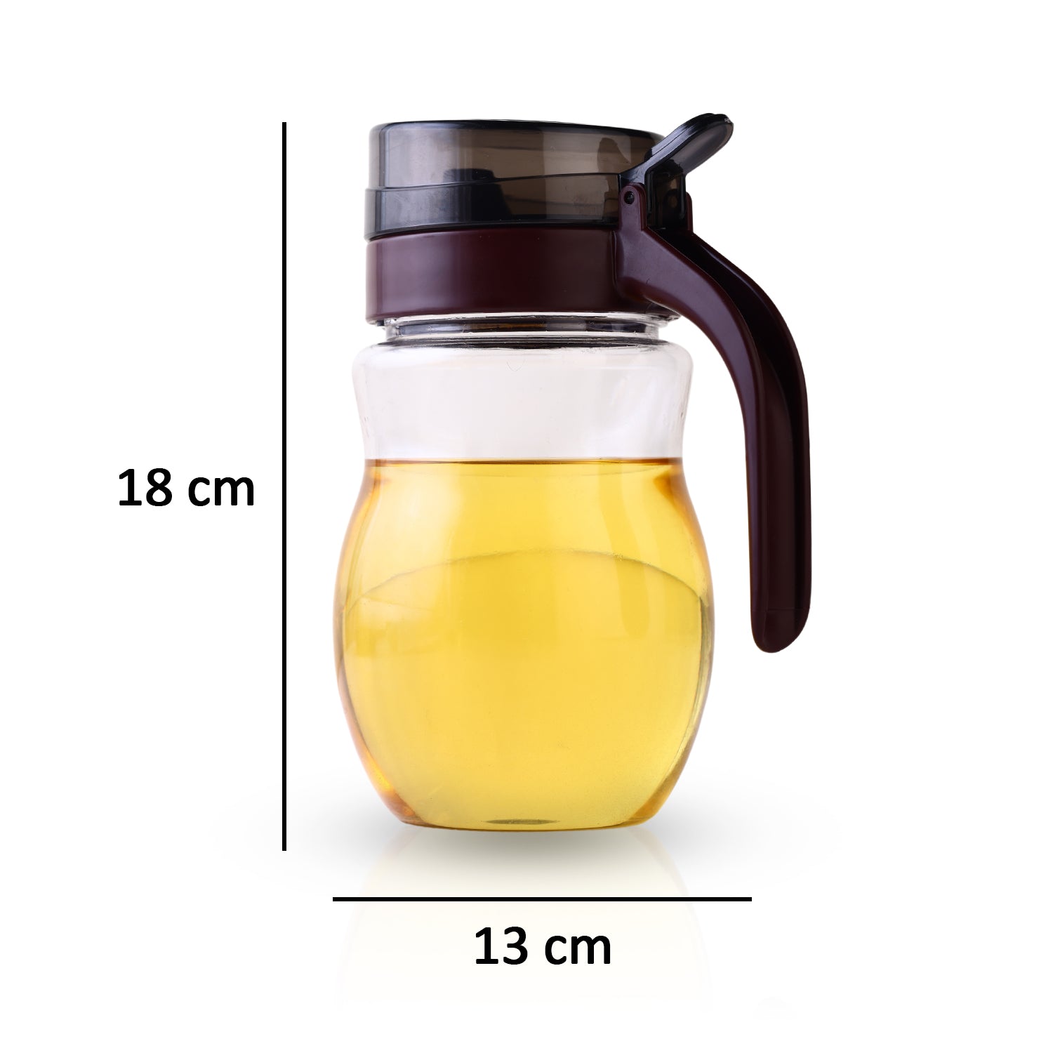 Stainless steel Wukusy 8127 oil dispenser with small nozzle, 650ml capacity, designed for precise oil pouring.