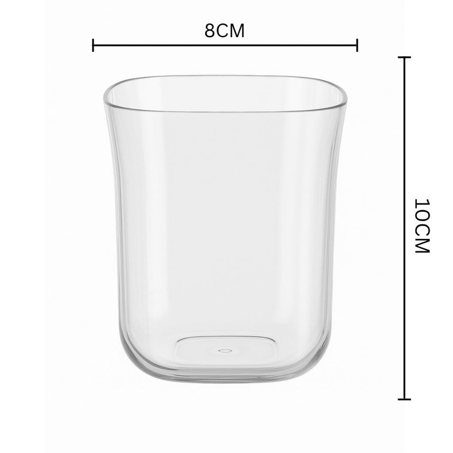 Set of six Wukusy Supermom plastic Mojito glasses, 300ml capacity, clear and durable for cocktails or beverages.