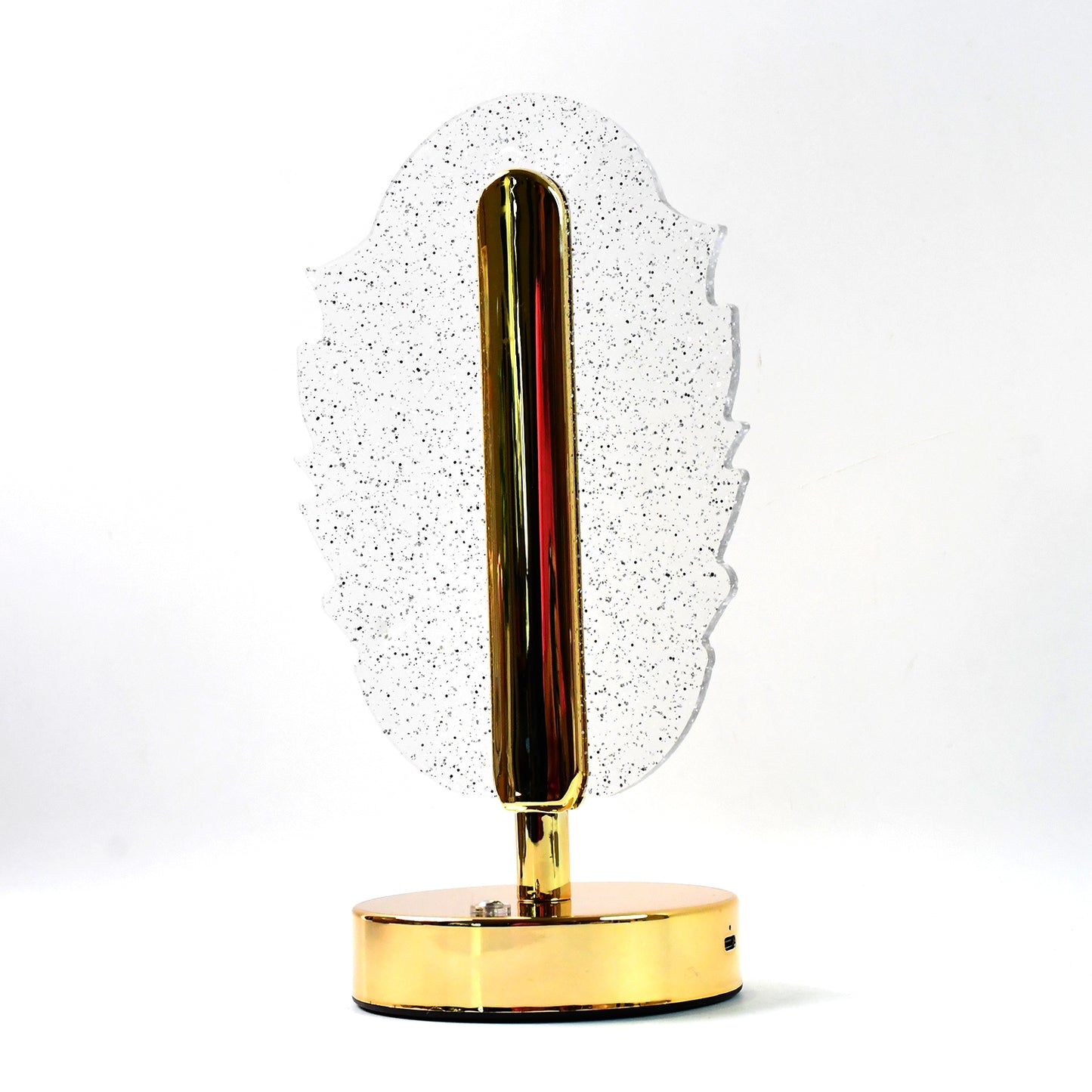 Elegant feather-shaped crystal table lamp by Wukusy, featuring a delicate design perfect for home decor accents.
