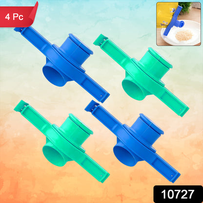 Wukusy packet pourer and sealer clip set showing four reusable kitchen clips on a countertop.