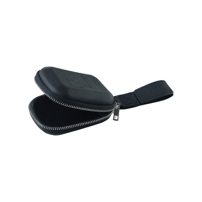 Wukusy premium hard shell earphone carrying case with zipper closure, compact and protective for storing earbuds.