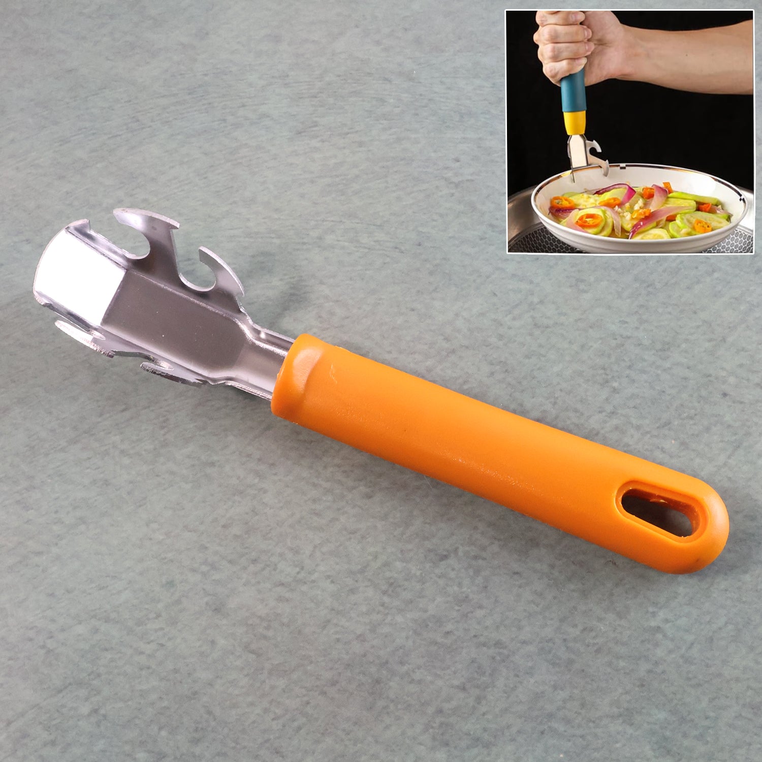 Wukusy stainless steel hot pot gripper clamp for lifting and handling hot cookware in home and kitchen settings.