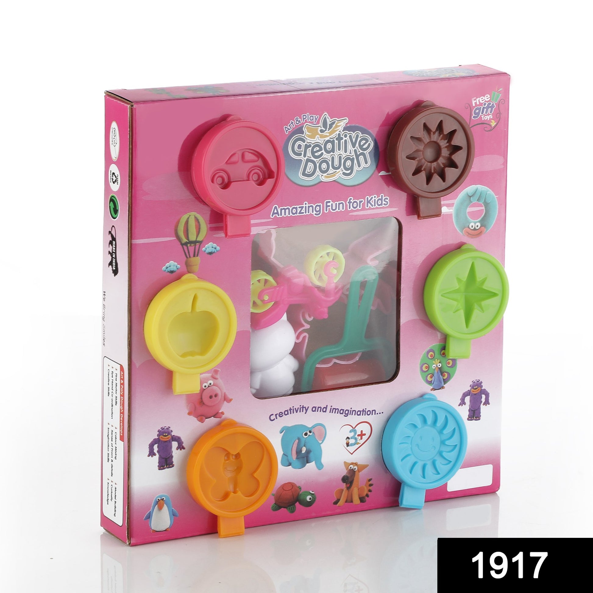 Wukusy 1917 Non-toxic Creative Dough Clay pack with 30 colorful pieces for kids' arts and crafts activities.