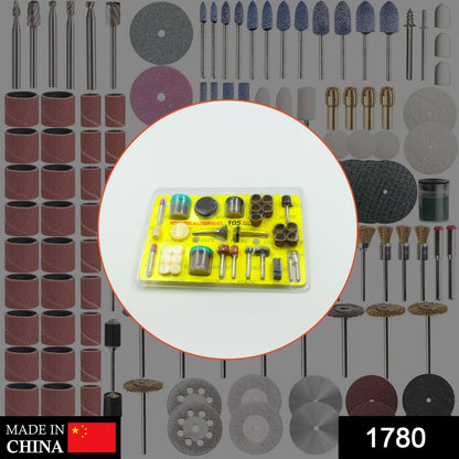 Wukusy 1780 Rotary Tool Accessories Kit with mini drill bits for versatile hardware projects and detailed drilling tasks.
