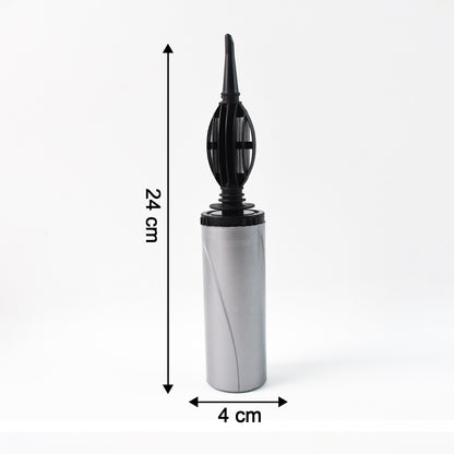 Wukusy hand balloon pump, 24 cm, single black plastic pump with a nozzle for inflating balloons.