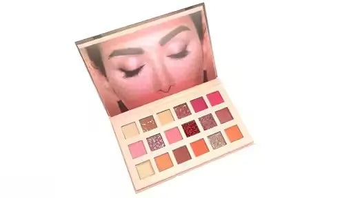 Ekom 18-color eyeshadow and makeup brush set featuring a variety of shades and brushes for versatile eye makeup application.