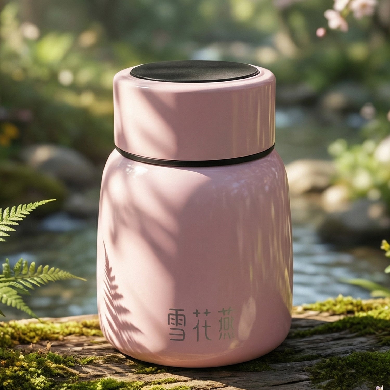 Wukusy premium stainless steel insulated bottle with temperature display, 300ml capacity, sleek design and durable construction.
