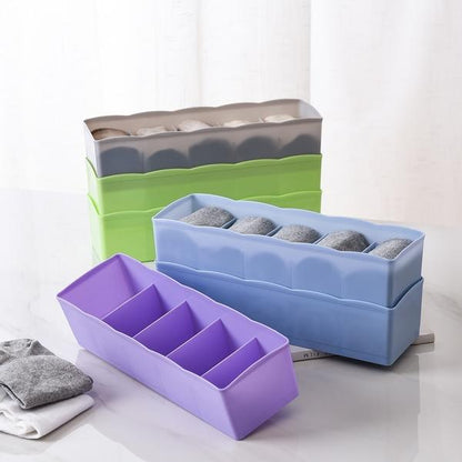 Clear plastic bead storage tray with colorful dividers, Wukusy 1371 Dividers Tray Organizer for bead and small item organization