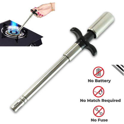Wukusy Apex stainless steel kitchen gas stove lighter with ergonomic handle and ignition button for home cooking safety and convenience.