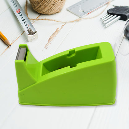 Wukusy plastic tape dispenser cutter for home office, suitable for stationary and packaging tape, shown with tape roll.