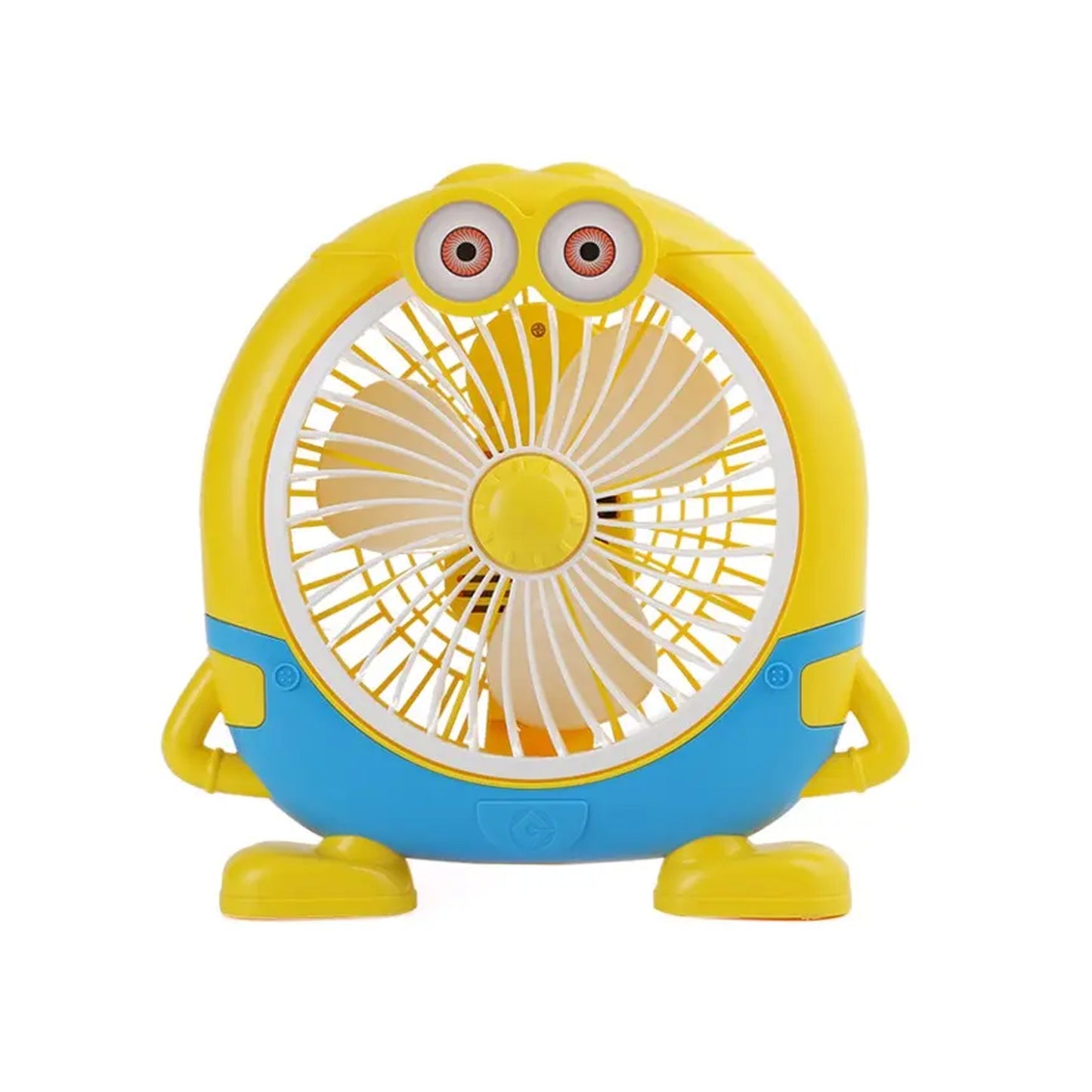Wukusy 6464 plastic cartoon mini USB desk fan for children, colorful and compact, portable electric fan for home use.