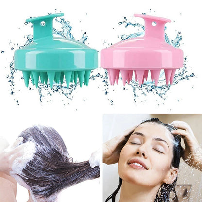 Wukusy 6099 Hair Scalp Adjustable Massager Shampoo Brush showing bristle design for gentle scalp cleansing and massaging.