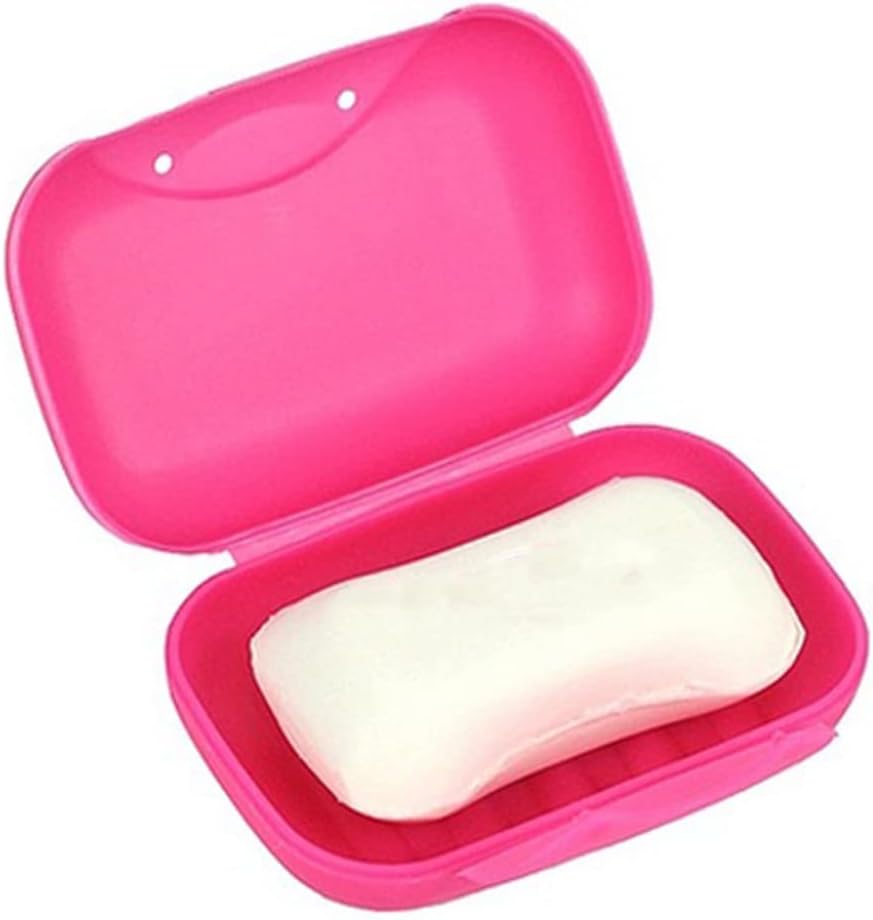 Wukusy travel soap case box with cover, waterproof and leakproof plastic soap dish for bathroom and travel use.