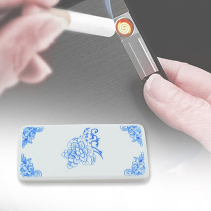 Wukusy electric USB lighter for men and women, slim, portable, windproof flameless coil cigarette lighter with charging cable