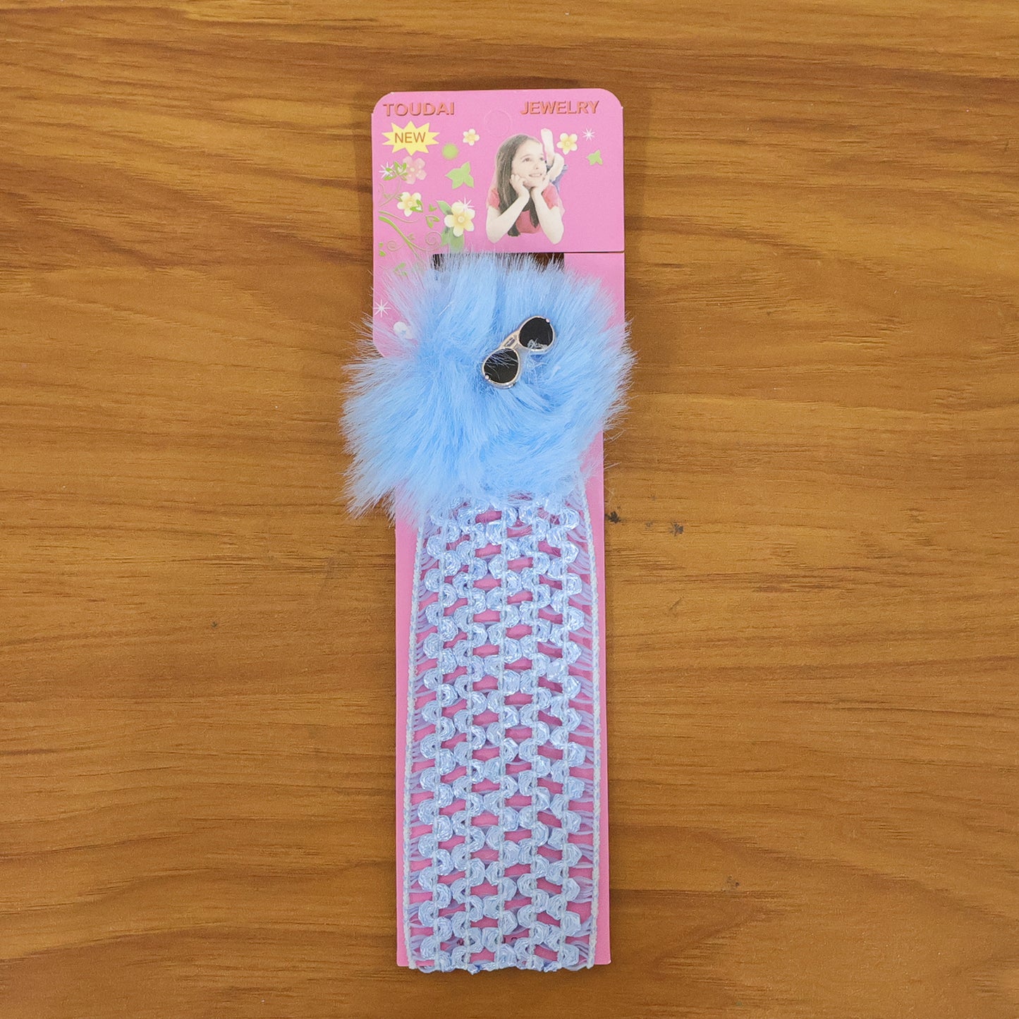 Baby girls' Wukusy cute hair band with soft elastic stretch headband, featuring colorful floral design on a white background.