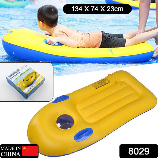 Wukusy inflatable kids surfboard with handles, portable water float for children, suitable for pool, beach, and outdoor water fun