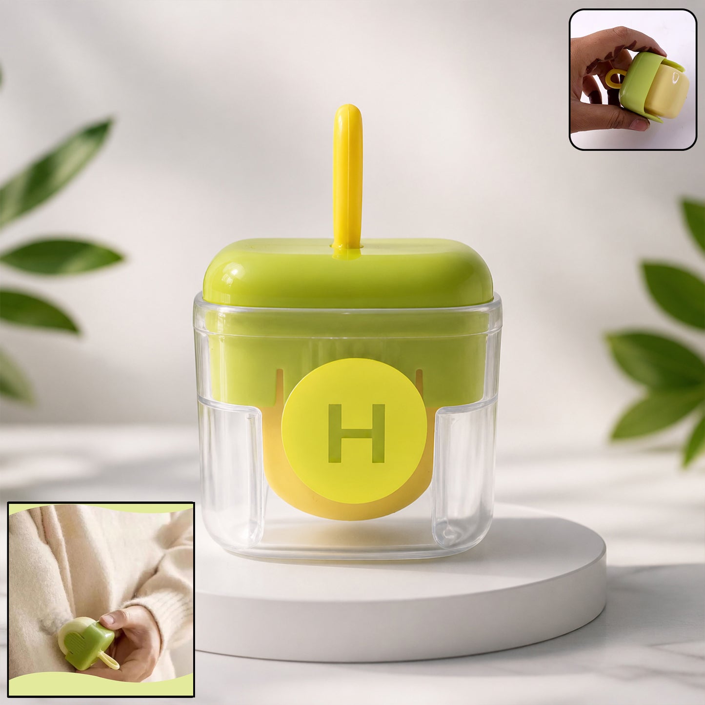 Reusable portable lint roller with storage case by Wukusy, featuring a compact design for easy lint removal on the go.