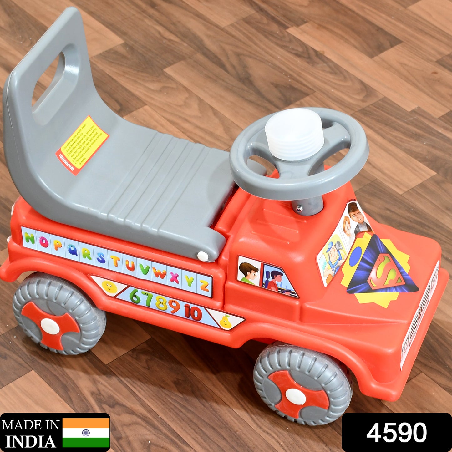 Wukusy kids baby city ride-on push car with backrest, musical horn, suitable for children and toddlers, colorful toy for boys and girls