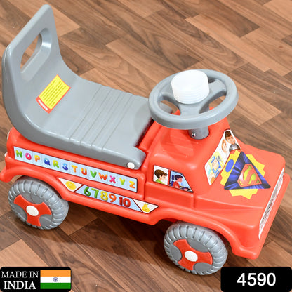 Wukusy kids baby city ride-on push car with backrest, musical horn, suitable for children and toddlers, colorful toy for boys and girls
