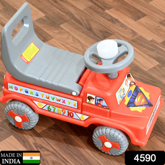 Wukusy kids baby city ride-on push car with backrest, musical horn, suitable for children and toddlers, colorful toy for boys and girls