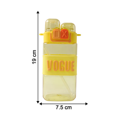 Wukusy kids plastic water bottle with straw and leakproof lid, 500ml, featuring colorful design and durable construction