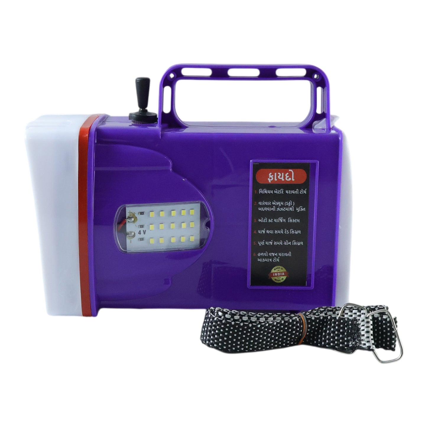 Wukusy Omega rechargeable LED laser torch light with 5200mAh battery, compact design, and bright beam illumination.